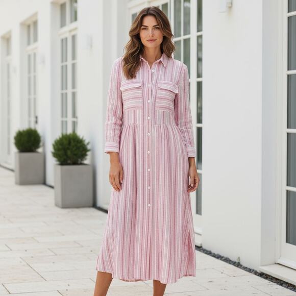 Free People Sample Pinstripe Dress - Picture 1 of 6